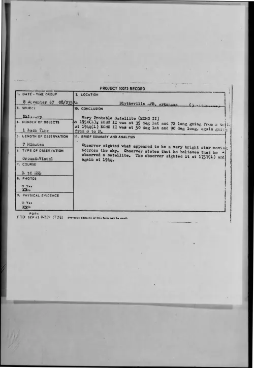 First page of 1967-11-6975109-BlythevilleAFB-Arkansas