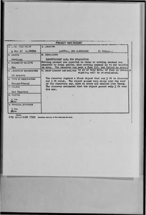 First page of 1967-11-6974149-HANOVER-NEWHAMPSHIRE