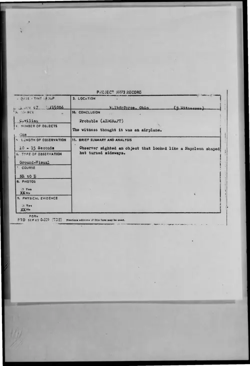 First page of 1967-11-6974001-Wilborforce-Ohio