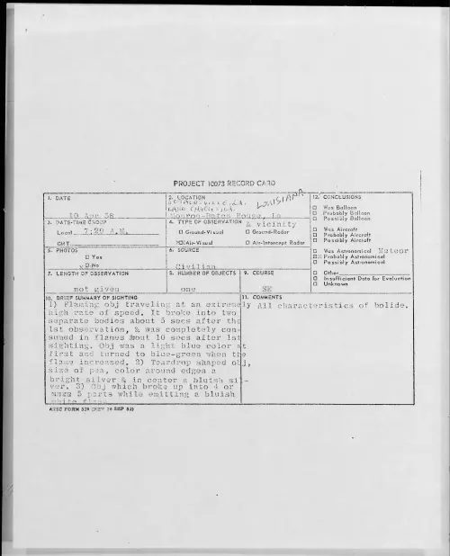 First page of 1958.04 - 6967027 - Donaldsville, LA