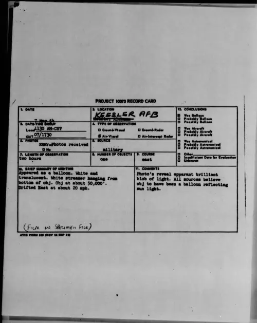 First page of 1954.03 - 6780676 - KEESLER AFB