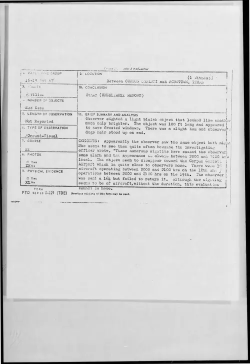 First page of 1967-10-7284550-BetweenCORPUSCHRISTIandROBSTOWN-TEXAS