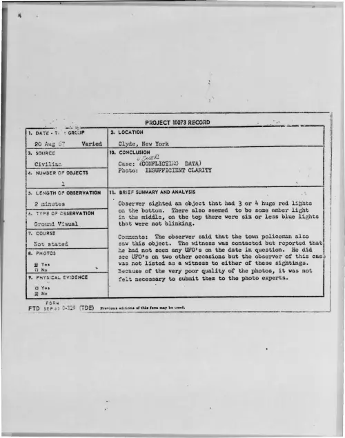 First page of 1967-08-7404928-Clyde-NewYork