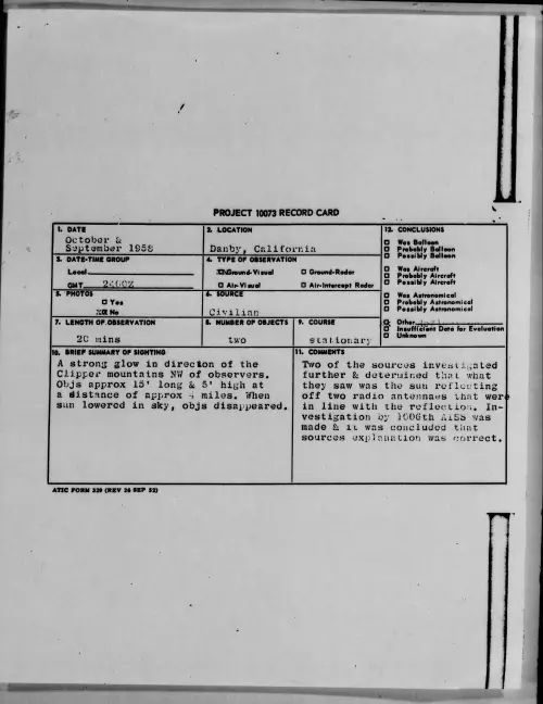 First page of 1958.09 - 8867304 - Danby, California