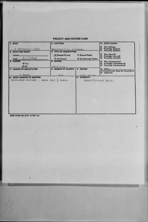 First page of 1957.11 - 7229114 - Greenville, Alabama
