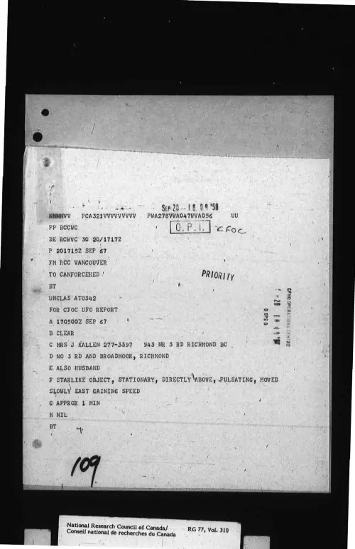 First page of CanadaUFO - Canada - FOIA Part 17 - Pages 4801-5100