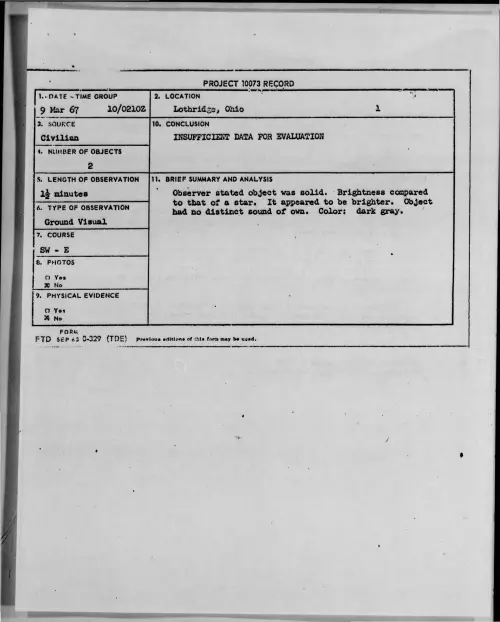 First page of 1967-03-7457291-Lothridge-Ohio
