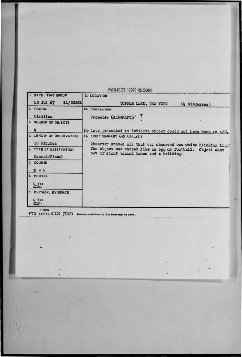 First page of 1967-07-7371315-TupperLake-NewYork