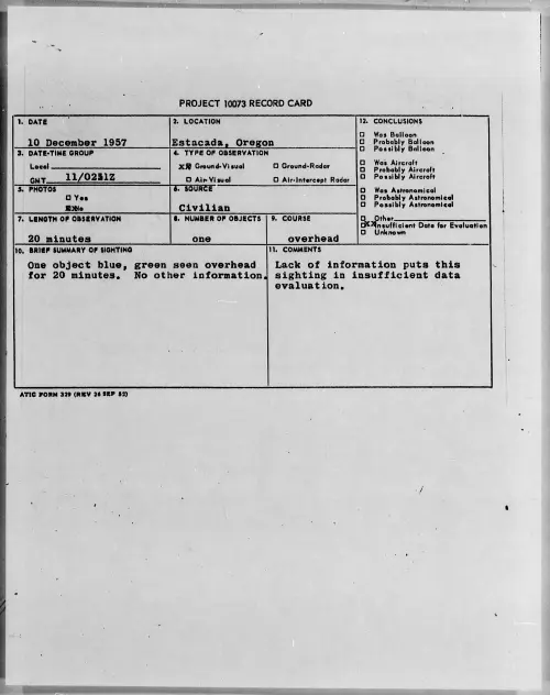 First page of 1957.12 - 6969805 - Estacada, Oregon