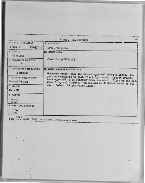 First page of 1967-07-7367674-Dyke-Virginia