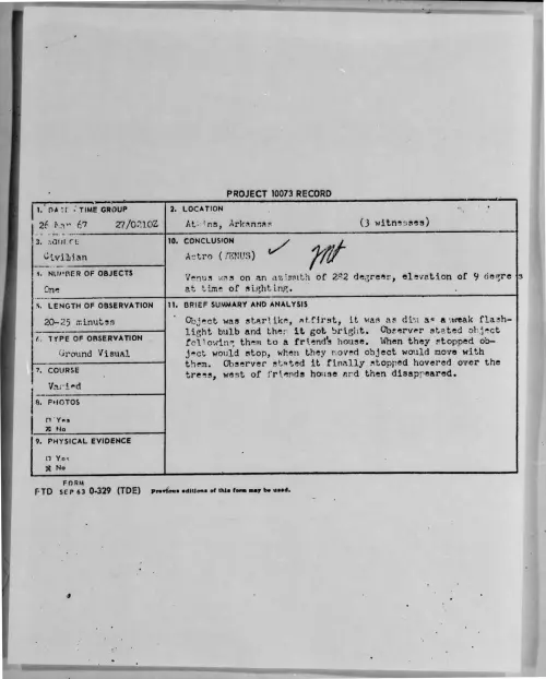 First page of 1967-03-7467951-Atkins-Arkansas