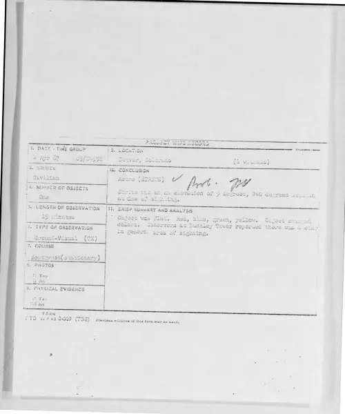 First page of 1967-04-7450000-Denver-Colorado
