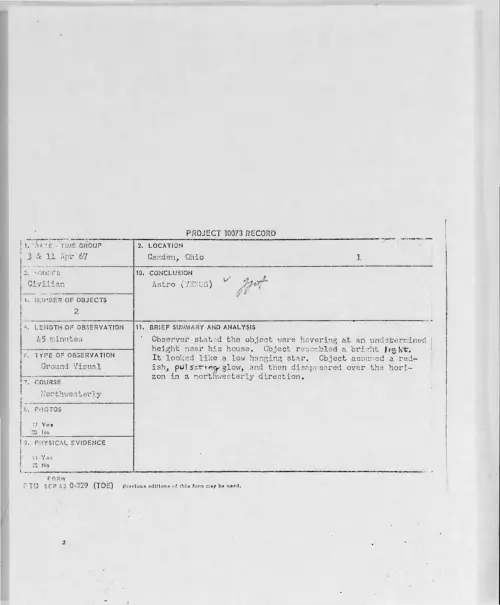 First page of 1967-04-7449415-Camden-Ohio