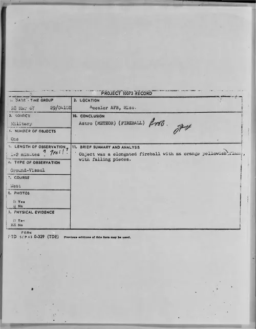 First page of 1967-03-7468186-KeeslerAFB-Miss