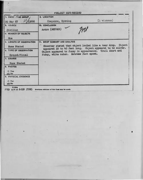 First page of 1967-03-7465076-Cheyenne-Wyoming