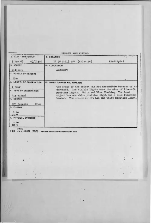 First page of 1966-11-8269522-74-26N-118-20W-Atlantic-