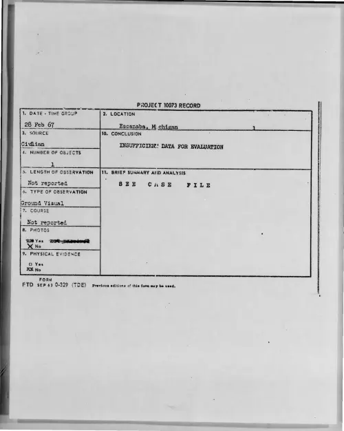 First page of 1967-02-9733896-Escanaba-Michigan