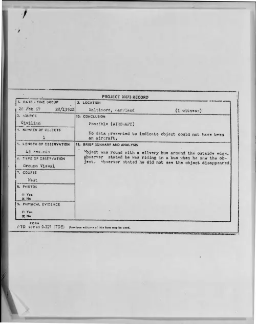 First page of 1967-02-9733972-Baltimore-Maryland