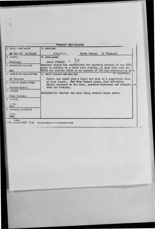 First page of 1967-02-9666313-REEDER-NorthDakota