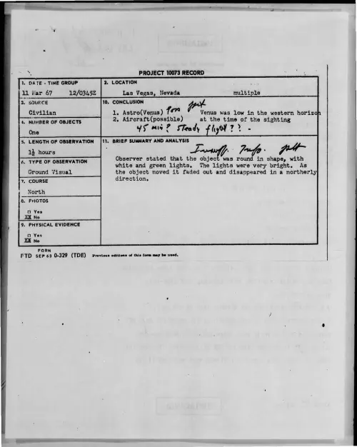 First page of 1967-03-7459952-LasVegas-Nevada