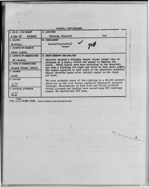 First page of 1967-03-7448210-Holland-Missouri