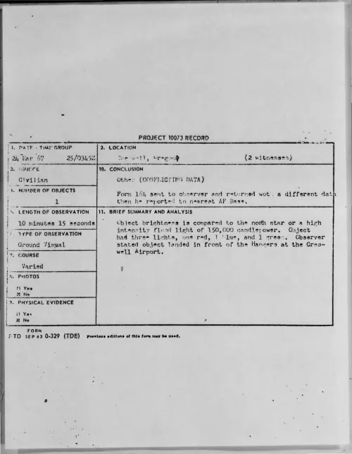 First page of 1967-03-7467355-Oregon
