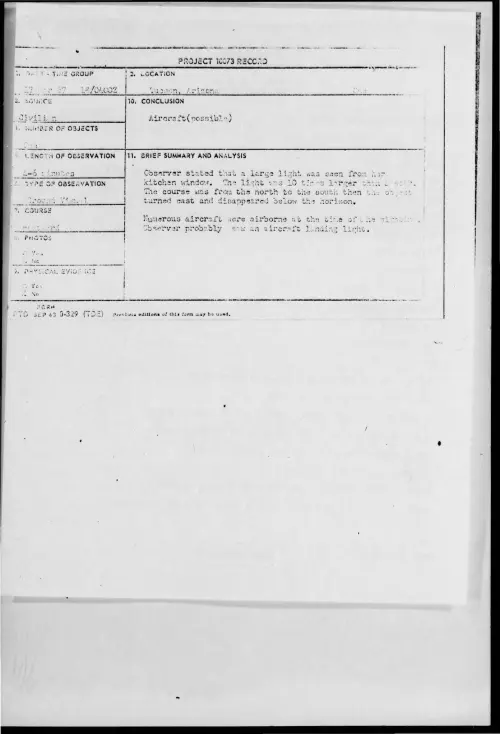 First page of 1967-03-7462970-Tucson-Arizona