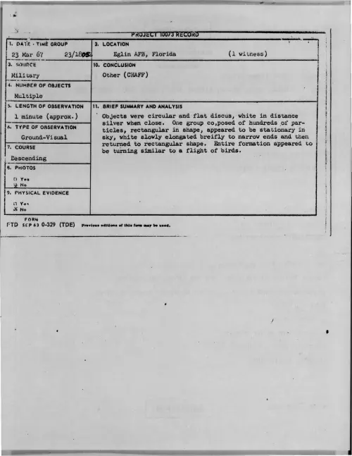 First page of 1967-03-7466097-EglinAFB-Florida