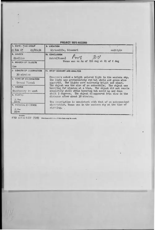 First page of 1967-02-9666349-Kirksville-Missouri