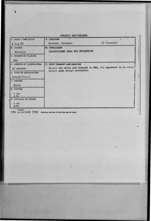 First page of 1966-08-8725948-Oaklawn-Illinois