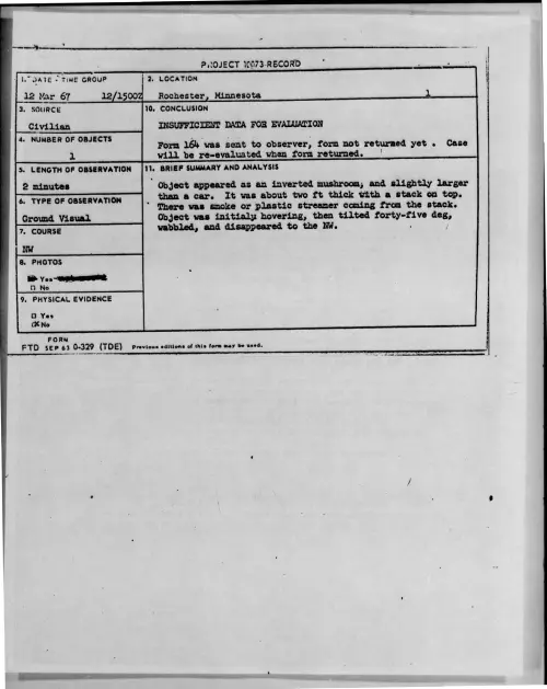 First page of 1967-03-7460756-Rochester-Minnesota