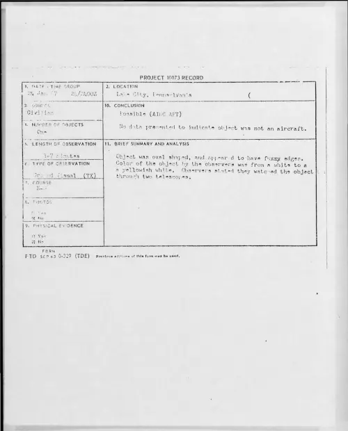 First page of 1967-01-8541564-LakeCity-Pennsylvania