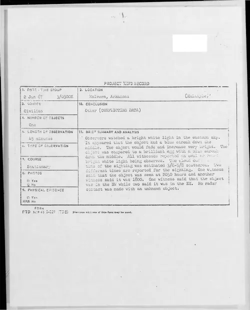 First page of 1967-01-8529249-Malvern-Arkansas