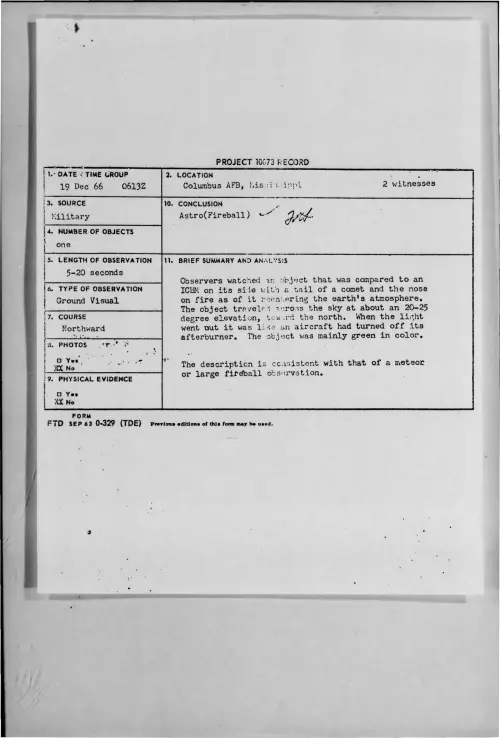 First page of 1966-12-8284769-ColumbusAFB-Mississippi