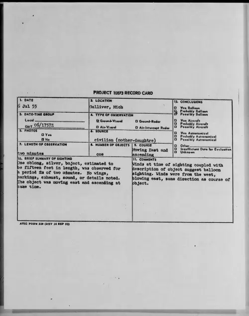 First page of 1955.07 - 6968379 - Gulliver, Mich