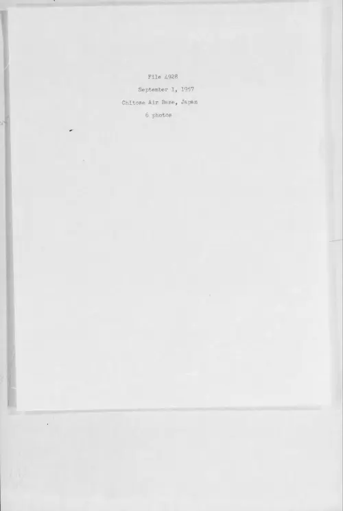 First page of 1957.09 - 6974812 - Chitose Air Base, Japan (#4928)