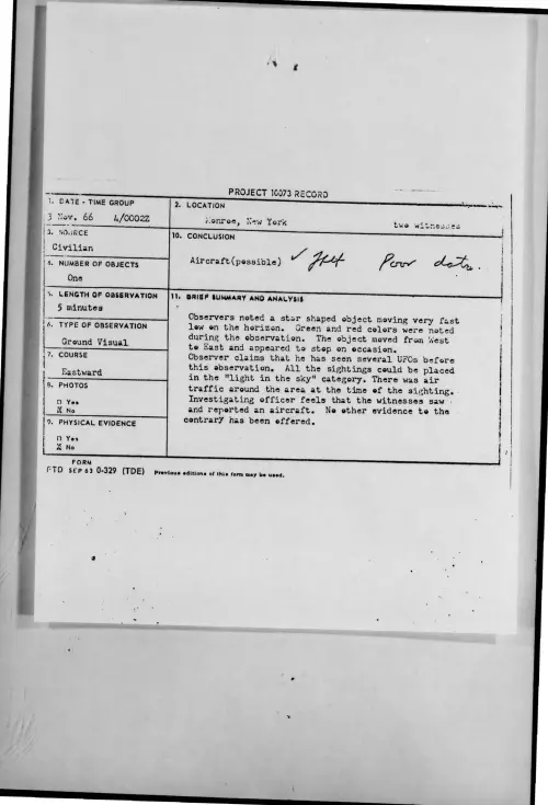 First page of 1966-11-8264229-Monroe-NewYork