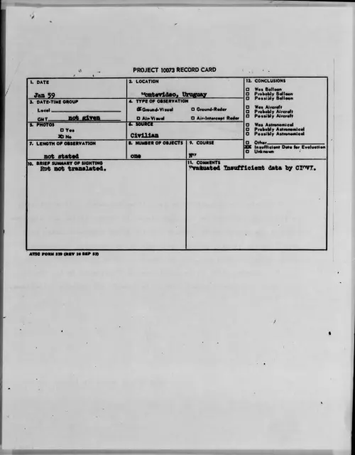 First page of 1959.01 - 9078690 - Montevideo, Uruguay