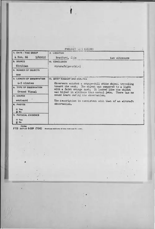 First page of 1966-11-8265500-Bradford-Ohio