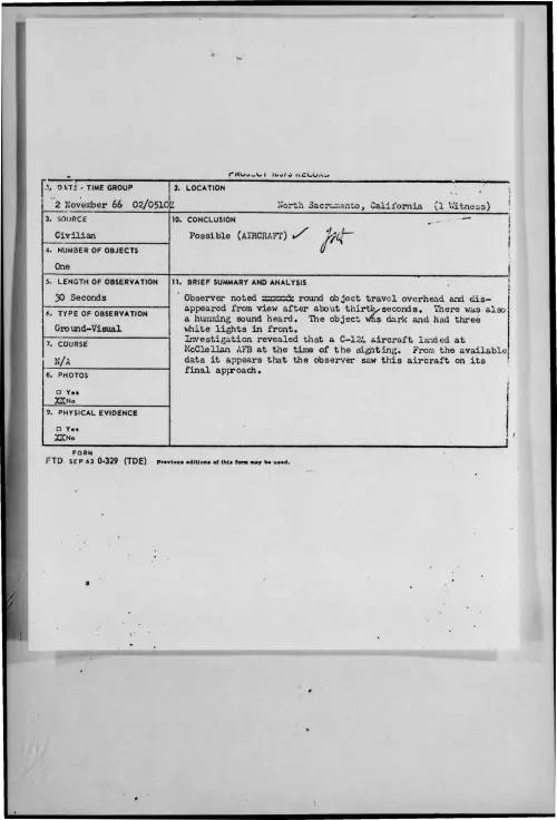 First page of 1966-11-8263861-NorthSacramento-California