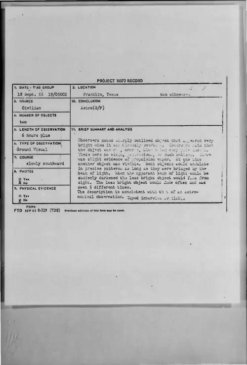 First page of 1966-09-8295143-Franklin-Texas