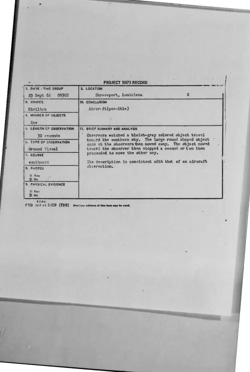 First page of 1966-09-8295965-Shreveport-Louisiana