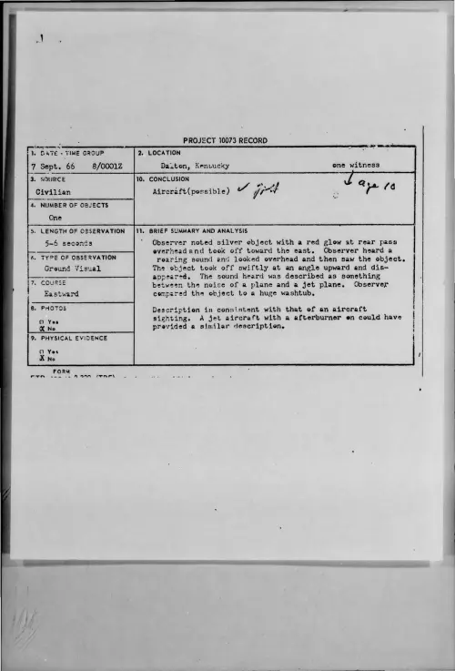 First page of 1966-09-8292811-Dalton-Kentucky