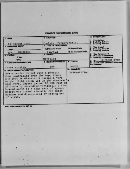First page of 1956.08 - 7070193 - Juniata, Pennsylvania