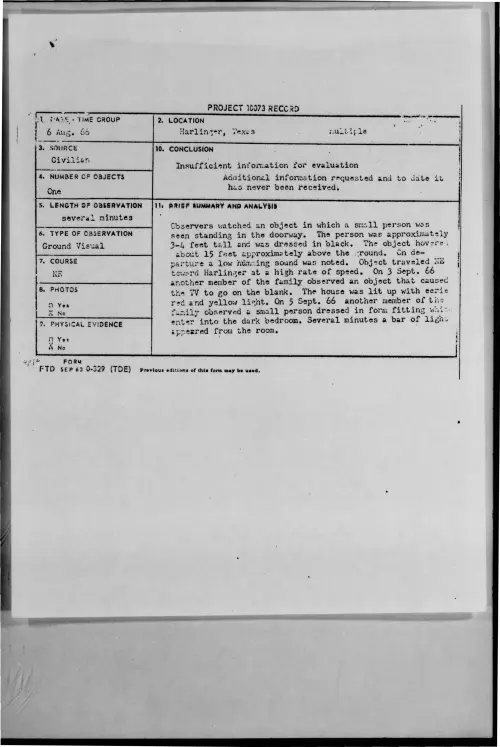First page of 1966-08-8726960-Harlinger-Texas