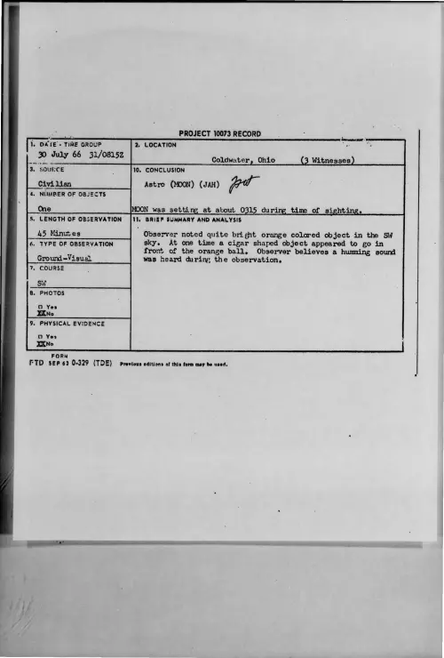 First page of 1966-07-8724925-Coldwater-Ohio