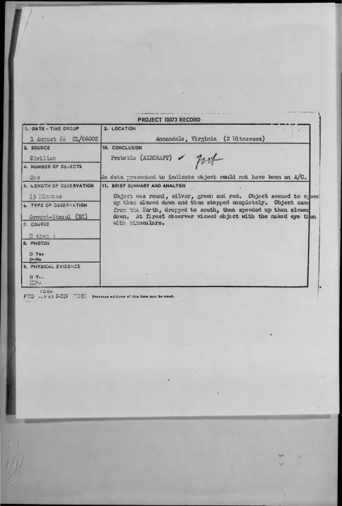 First page of 1966-08-8725671-Annandale-Virginia