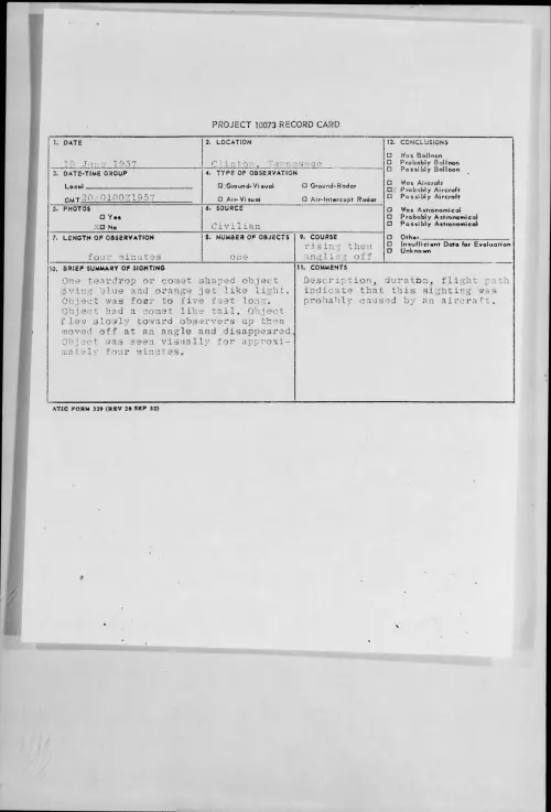 First page of 1957.06 - 6959228 - Clinton, Tennessee