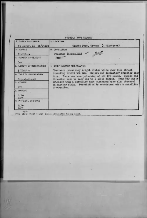First page of 1966-08-8728292-GrantsPass-Oregon