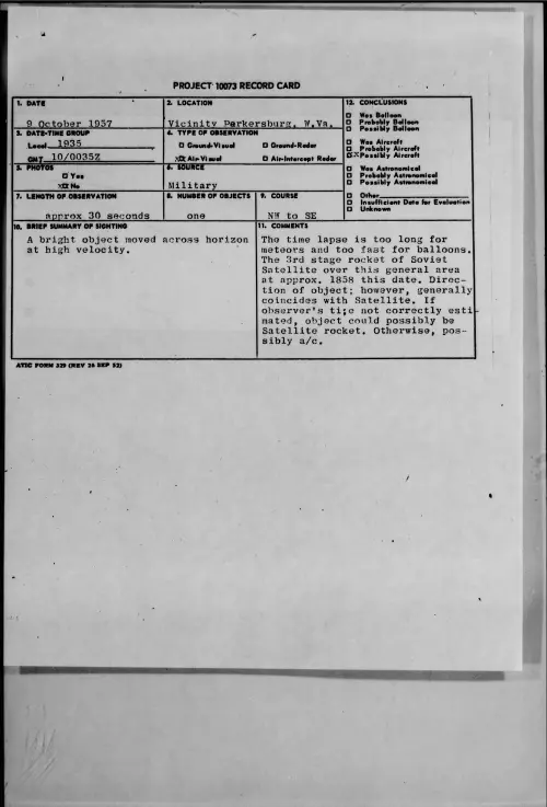 First page of 1957.10 - 6971332 - Vicinity Parkersburg, W. Va